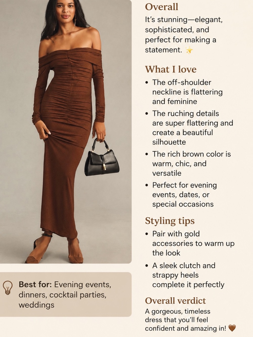 Anthro Bardot Artura Diamante Fitted Off shoulder Ruched Maxi Dress Event Dates - Picture 2 of 15